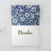 William Morris – 青いモロー模様 サンキューカード (内部)