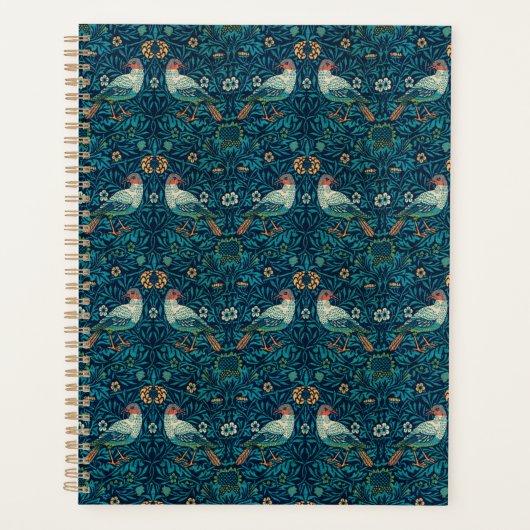 William Morris – 鳥の花模様スプライシング プランナー手帳 (正面)
