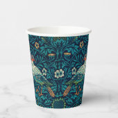William Morris – 鳥の花模様スプライシング 紙コップ (左)
