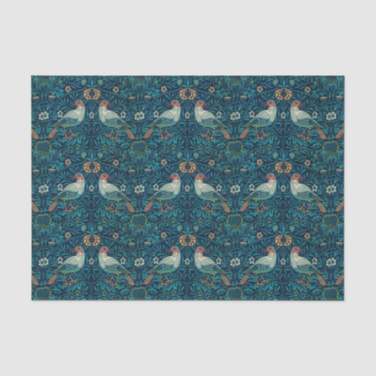 William Morris – 鳥の花模様スプライシング 薄葉紙 (正面)