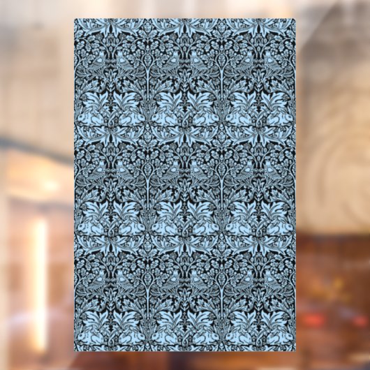 William Morris 1881 Birds, Rabbit Floral Pattern ウィンドウサイン (シート2)