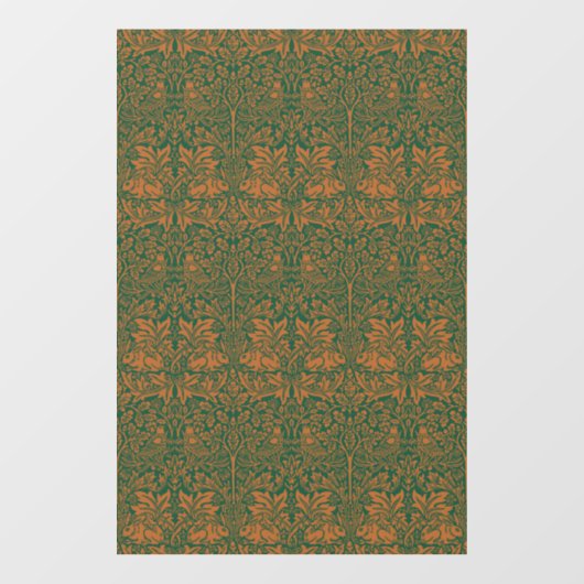 William Morris 1881 Birds, Rabbit Floral Pattern ウィンドウサイン (シート)