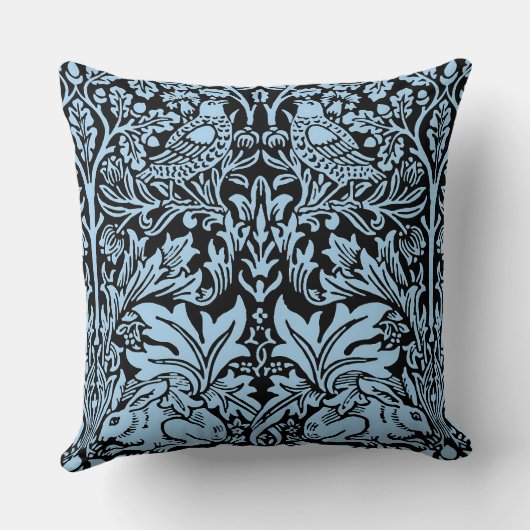 William Morris 1881 Birds, Rabbit Floral Pattern クッション (裏面)