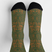 William Morris 1881 Birds, Rabbit Floral Pattern ソックス (上部)