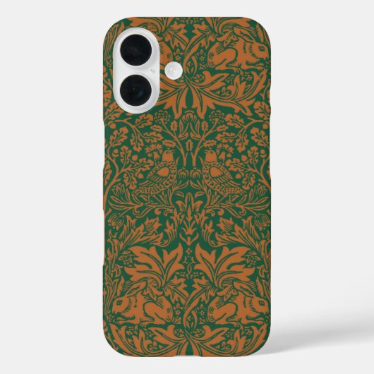 William Morris 1881 Birds, Rabbit Floral Pattern Case-Mate iPhoneケース (裏面)