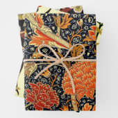 William Morris 3パターンヴィンテージ ラッピングペーパーシート (インサイチュ)