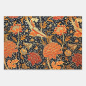 William Morris 3パターンヴィンテージ ラッピングペーパーシート (正面)