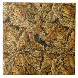 William Morris Acanthus Leaf in Brown タイル