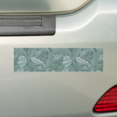 William Morris Acanthus Leaf Teal Blue Pattern バンパーステッカー (車上)