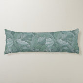 William Morris Acanthus Leaf Teal Blue Pattern ボディピロー (正面)