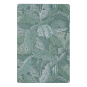 William Morris Acanthus Leaf Teal Blue Pattern ミニクリップボード (裏面)