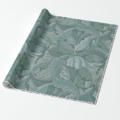 William Morris Acanthus Leaf Teal Blue Pattern ラッピングペーパー (アンロールド)