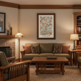 William Morris Acanthus Mission Style  ポスター