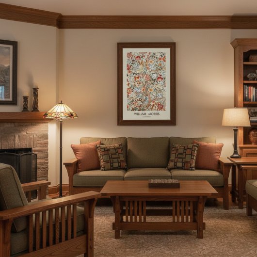 William Morris Acanthus Mission Style ポスター