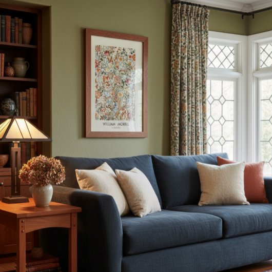 William Morris Acanthus Mission Style  ポスター