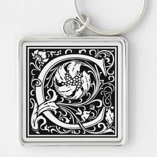 William Morris Alphabet “C” キーホルダー (正面)