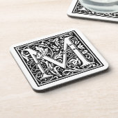 William Morris Alphabet “M” コースター (左側)
