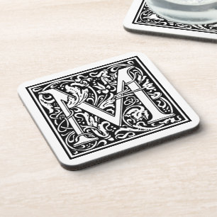 William Morris Alphabet “M” コースター