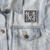 William Morris Alphabet “M” 缶バッジ (インサイチュ)