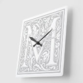 William Morris Alphabet "M"角壁時計 スクエア壁時計 (傾斜)