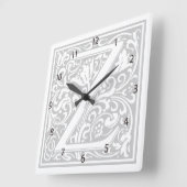 William Morris Alphabet "Z"正方形の壁時計 スクエア壁時計 (傾斜)