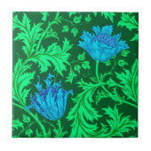 William Morris Anemone、Emerald Green and Blue タイル (正面)