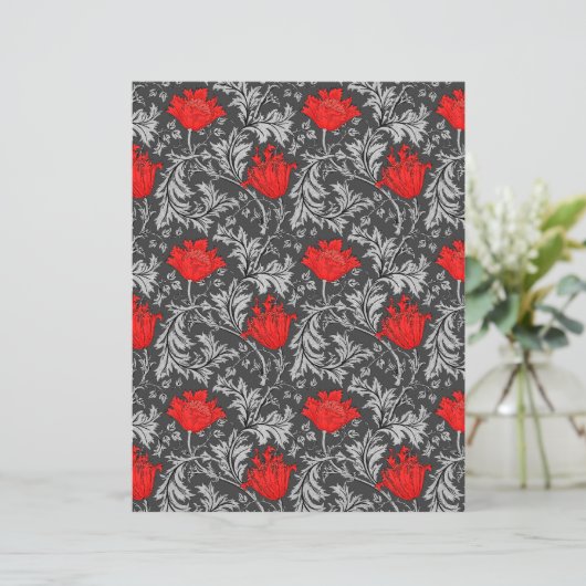 William Morris Anemone, Gray / Gray and Red (スタンド正面)