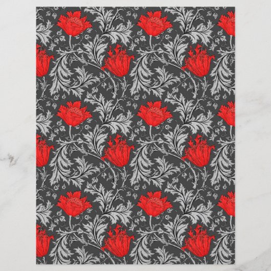 William Morris Anemone, Gray / Gray and Red (正面)
