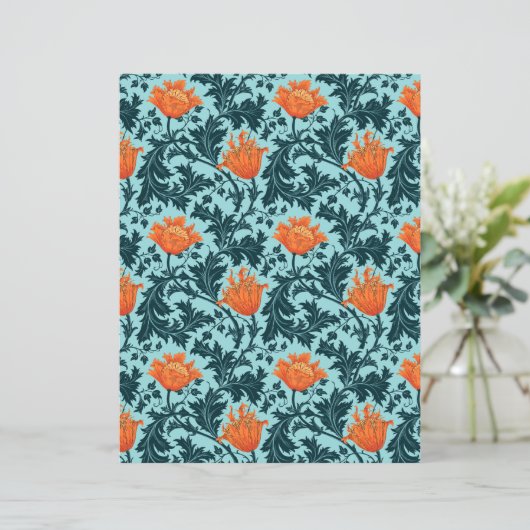 William Morris Anemone、Indigo Blue、Coral (スタンド正面)