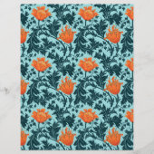 William Morris Anemone、Indigo Blue、Coral (正面)