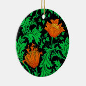 William Morris Anemone、Orange、Green、Black セラミックオーナメント (右)