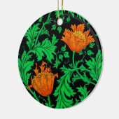 William Morris Anemone、Orange、Green、Black セラミックオーナメント (左)