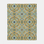 William Morris Antique 1873 Vine & Floral Pattern フリースブランケット (正面)