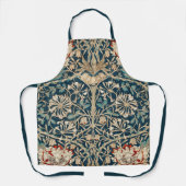 William Morris Antique Honeysuckle Floral エプロン (正面)