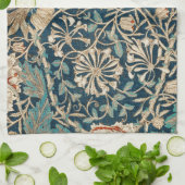 William Morris Antique Honeysuckle Floral キッチンタオル (折り畳み)