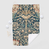 William Morris Antique Honeysuckle Floral ゴルフタオル (インサイチュ)