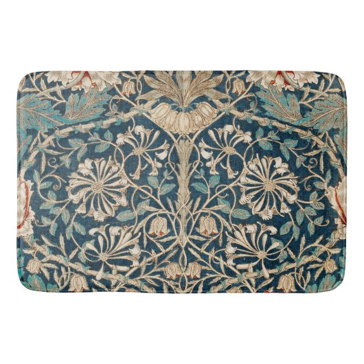 William Morris Antique Honeysuckle Floral バスマット (正面)