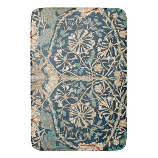William Morris Antique Honeysuckle Floral バスマット (正面縦)
