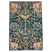 William Morris Antique Honeysuckle Floral ミディアムペーパーバッグ (裏面)