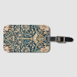 William Morris Antique Honeysuckle Floral ラゲッジタグ