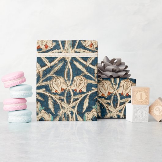 William Morris Antique Honeysuckle Floral ラッピングペーパー (ベビーシャワー)