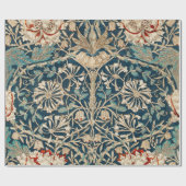 William Morris Antique Honeysuckle Floral ラッピングペーパー (フラット)