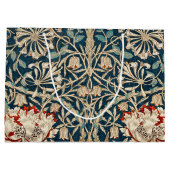 William Morris Antique Honeysuckle Floral ラージペーパーバッグ (裏面)