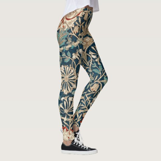 William Morris Antique Honeysuckle Floral レギンス (右)