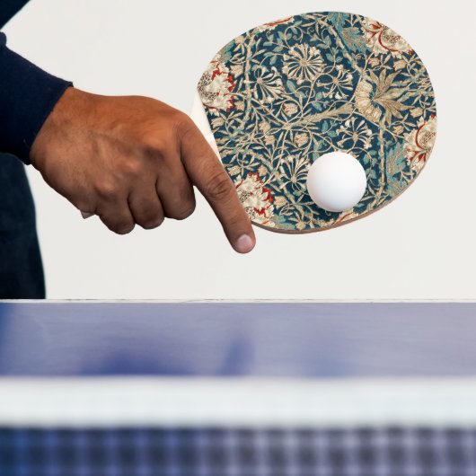 William Morris Antique Honeysuckle Floral 卓球ラケット (インサイチュ)