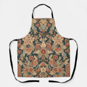 William Morris Antique Honeysuckle Floral Pattern エプロン (正面)