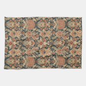 William Morris Antique Honeysuckle Floral Pattern キッチンタオル (横)