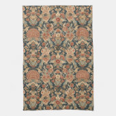 William Morris Antique Honeysuckle Floral Pattern キッチンタオル (縦)