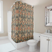 William Morris Antique Honeysuckle Floral Pattern シャワーカーテン (インサイチュ)