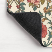 William Morris Antique Honeysuckle Floral Pattern マウスパッド (コーナー)